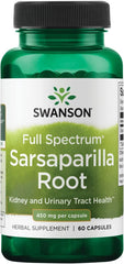 Swanson Sarsaparilla Root 450 Milligrams 60 Capsules