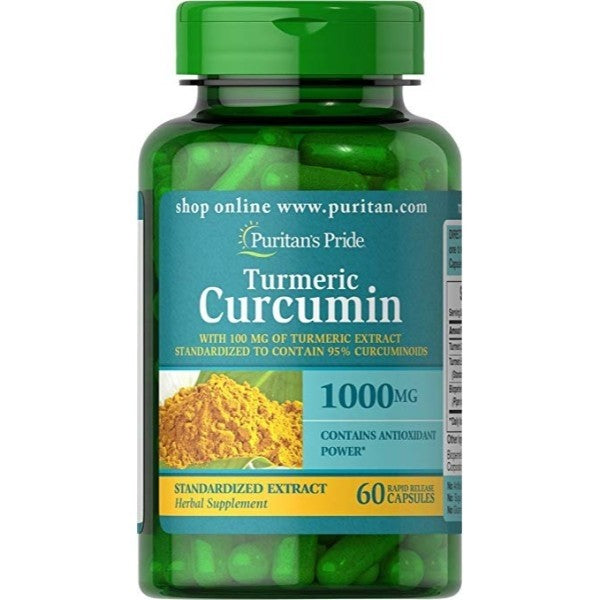 Puritan's Pride Turmeric Curcumin 1000 Mg W/Bioperine Capsules, 60 Count