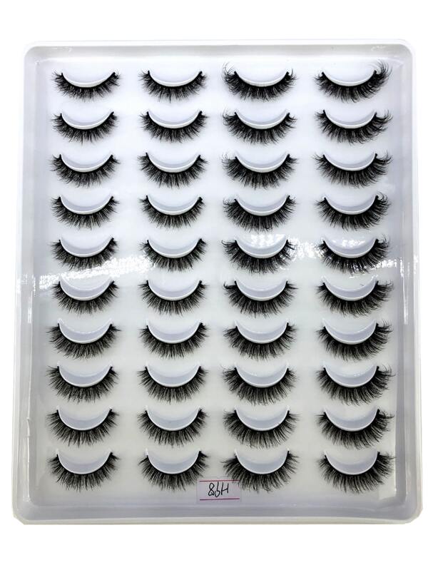 New 20 pairs of natural mixed 3D fake eyelashes makeup, fake eyelashes, makeup, beauty tool short eyelashes