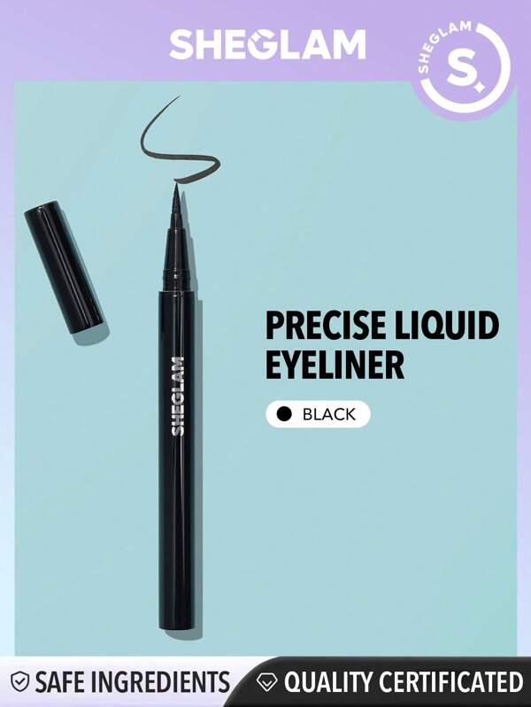 SHEGLAM Pro Precision Waterproof Liquid Eyeliner - Black  Long Lasting Matte Eyeliner Pencil High Pigment Ultra-Fine  Eyeliner Sweatproof No Smudge Eye Make Up