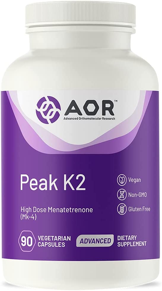 Advanced Orthomolecular Research AOR, Peak K2, 90 Capsules