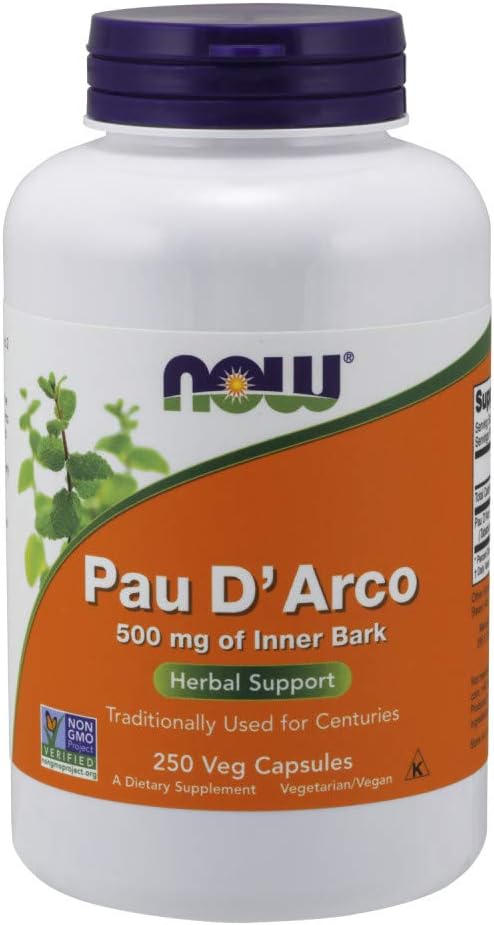 Now Foods PAU D' Arco, 500 mg, 250 Veg Capsules
