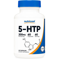 Nutricost 5-HTP 200mg, 60 Vegetarian Capsules (5-Hydroxytryptophan) - Non-GMO & Gluten Free