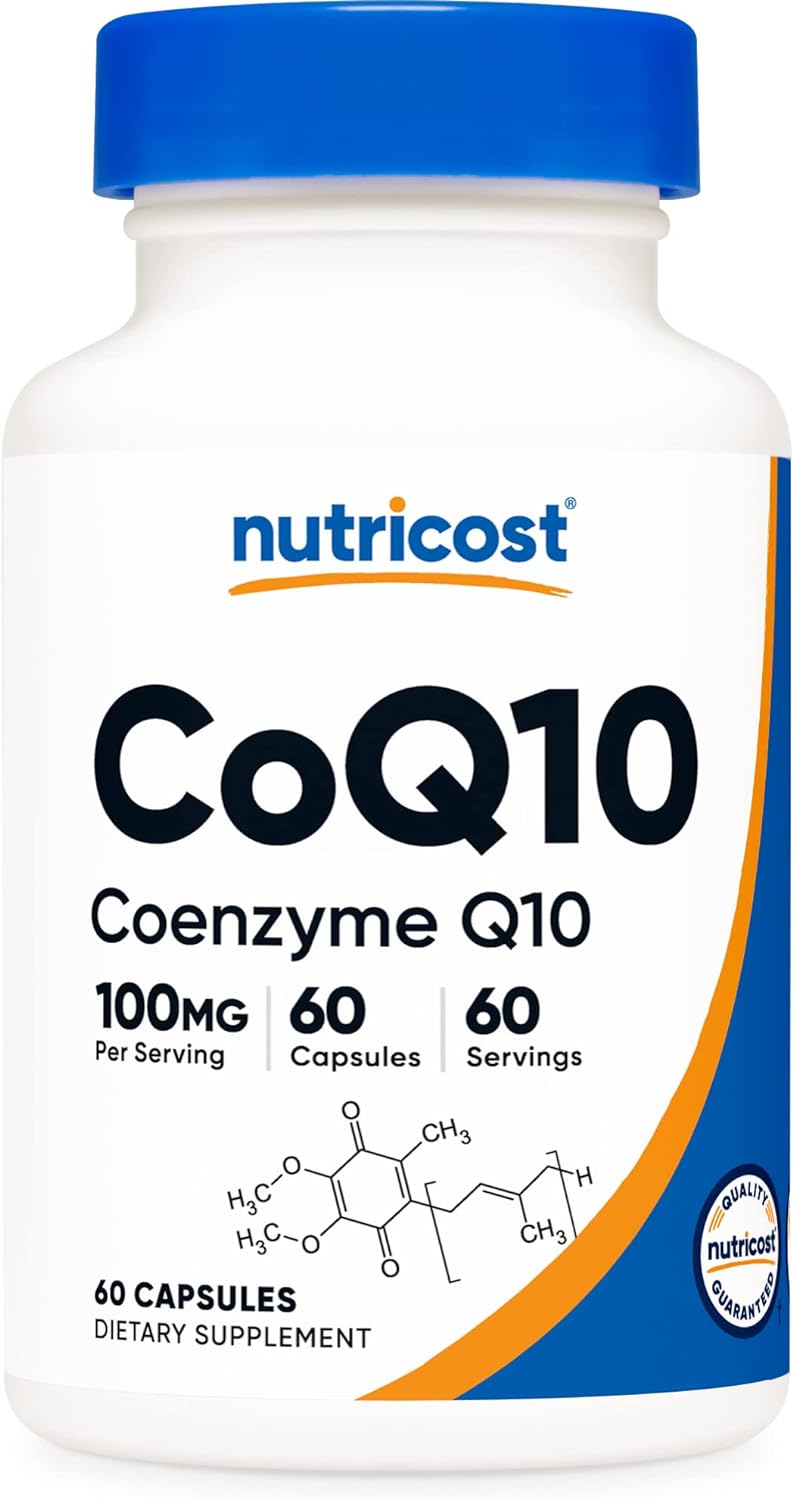 Nutricost CoQ10 100mg, 60 Vegetarian Capsules, 60 Servings - Coenzyme Q10