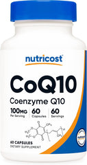 Nutricost CoQ10 100mg, 60 Vegetarian Capsules, 60 Servings - Coenzyme Q10