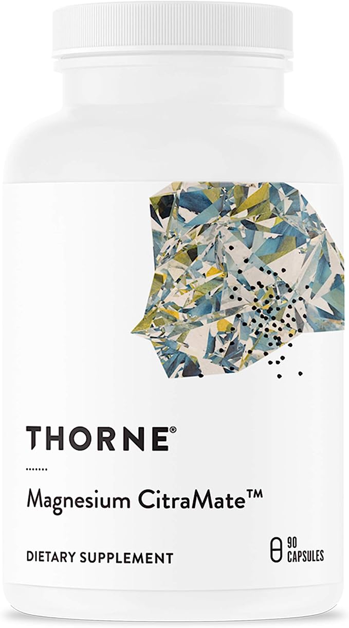Thorne Research - Magnesium Citramate - Magnesium with Citrate-Malate to Promote Energy Production, Heart and Lung Function, and Metabolism of Carbs - 90 Capsules