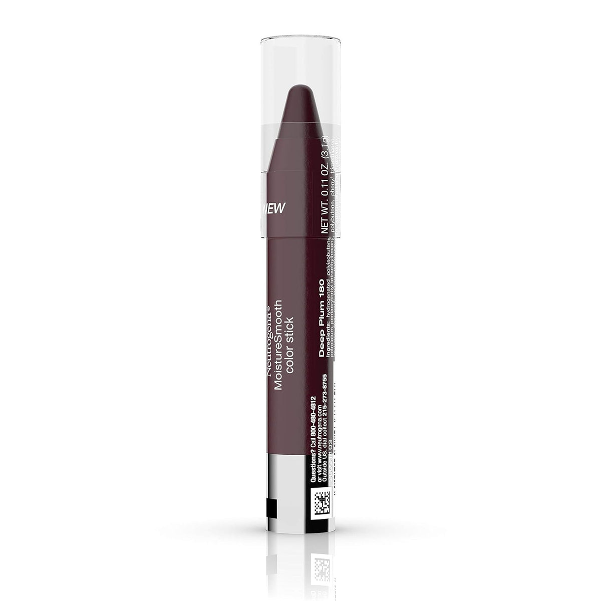 Neutrogena Moisturesmooth Color Lip Stick, 180 Deep Plum