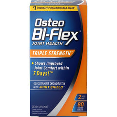 Osteo Bi-Flex Triple Strength(5), Glucosamine Chondroitin with Vitamin C Joint Health Supplement, Coated Tablets, 80 Count (Pack of 1)