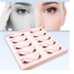 Pairs Faux Mink Lashes Of False Eyelashes With Transparent Stems, Elongated, Crossed And Thick