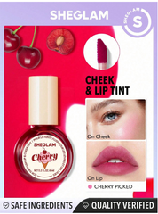 SHEGLAM For The Flush Lip & Cheek Tint- Cherry Picked Long-Lasting Matte Finish Lip Tint Easy-To- Use Lightweight Blush Moisturizing Lip