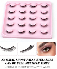 Full False Lashes 10pairs Faux Mink Lashes Wispy Clear Band Tail Elongated False Eyelashes For Women