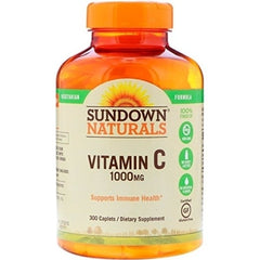 Sundown Naturals Vitamin C, 1000 Mg, High Potency, 300 Count Bottles