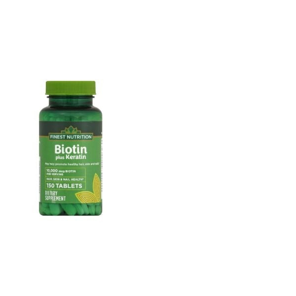 Finest Nutrition Biotin Plus Keratin - 10,000 mcg- 150 Counts