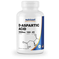 Nutricost D-Aspartic Acid Capsules, (DAA) 180 Capsules - 3000mg Serving