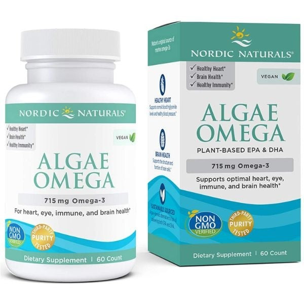 Nordic Naturals Algae Omega - Vegan Omega-3 Supplement for Eye Health, Heart Health, and Optimal Wellness*, 60 Count