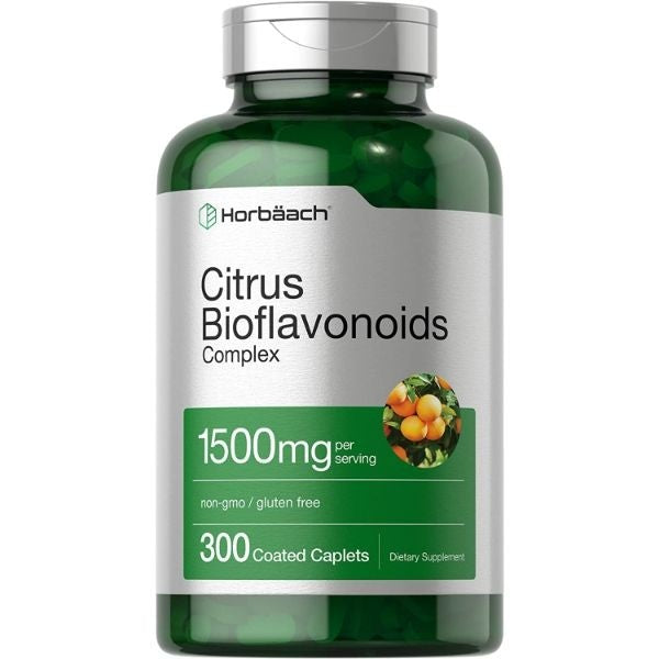 Citrus Bioflavonoids Complex | 1500mg | 300 Caplets | Vegetarian, Non-GMO, and Gluten Free Formula | Value Size Supplement | by Horbaach