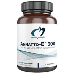 Designs for Health Annatto-E 300 Tocotrienols - Groundbreaking DeltaGold Vitamin E Supplement with Delta + Gamma Tocotrienol - Cardiovascular + Antioxidant Support - Non-GMO, No Soy (30 Softgels)