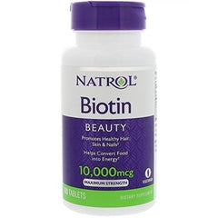 Natrol Biotin Maximum Strength Tablets, 10,000mcg , 100 Count